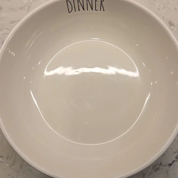 Rae Dunn Cream Dinner Bowl Pet Dog 8inch - Picture 3 of 7